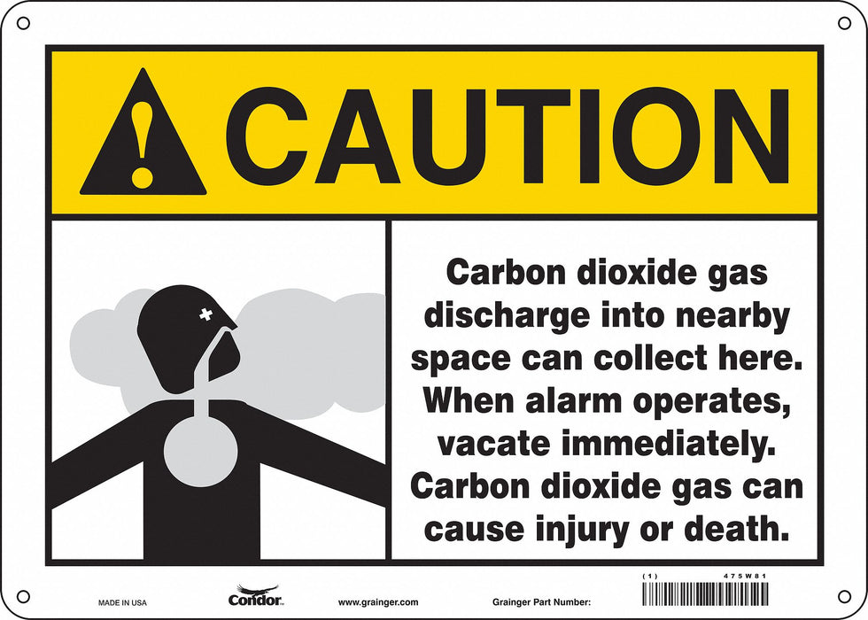 Safety Sign 10 in x 14 in Polyethylene