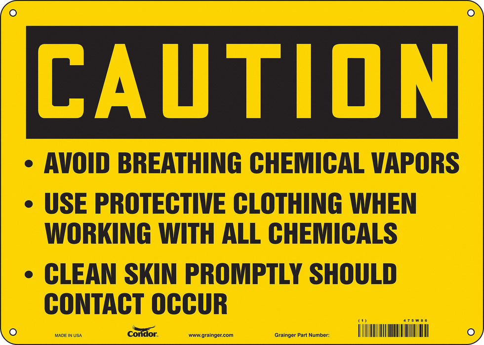Safety Sign 10 in x 14 in Aluminum