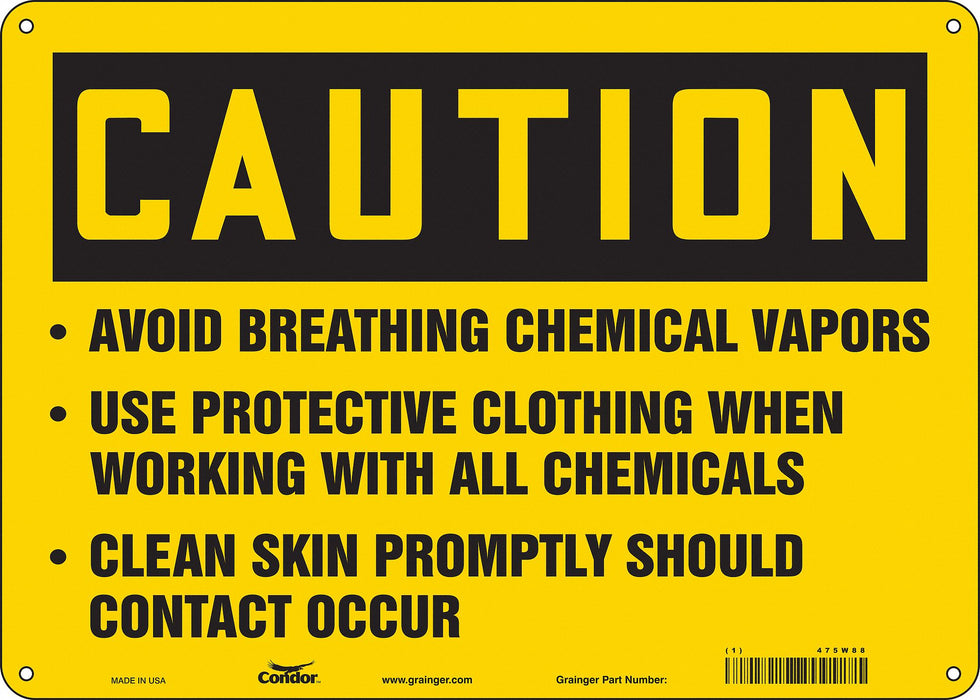 Safety Sign 10 inx14 in Polyethylene