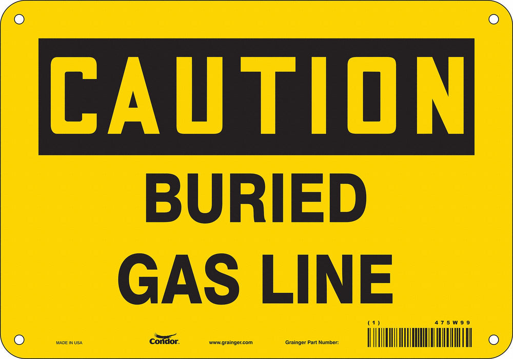 Safety Sign 7 inx10 in Polyethylene