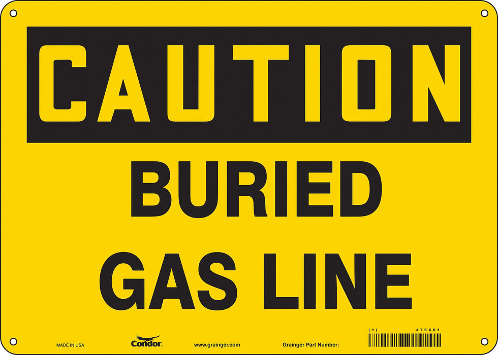 Safety Sign 10 in x 14 in Polyethylene