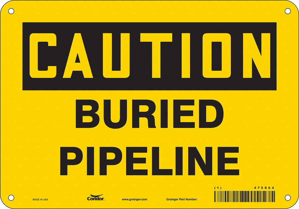 Safety Sign 7 in x 10 in Aluminum