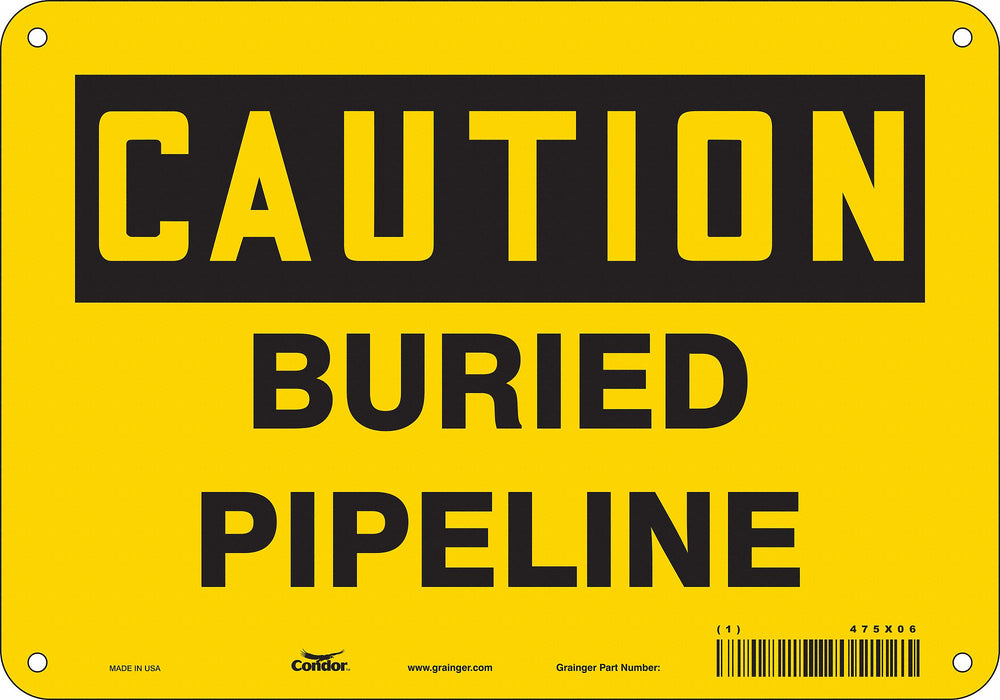 Safety Sign 7 in x 10 in Polyethylene