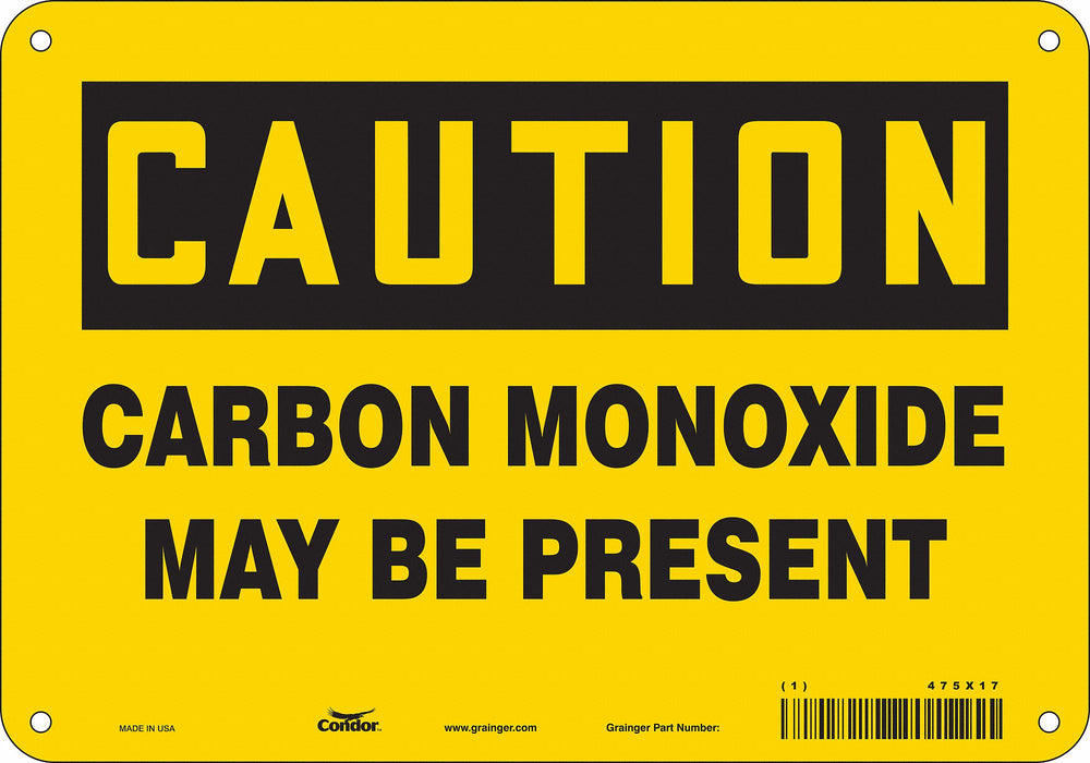 Chemical Sign 7 in x 10 in Aluminum