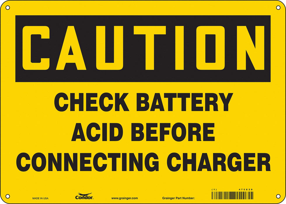Safety Sign 10 in x 14 in Polyethylene