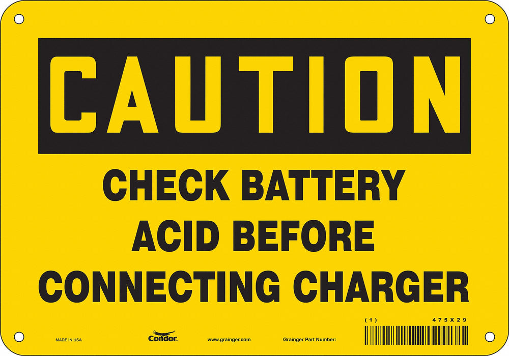 Safety Sign 7 in x 10 in Vinyl