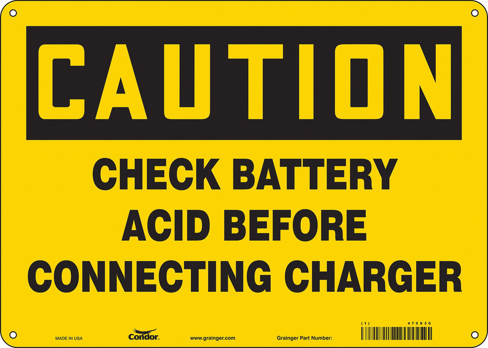 Safety Sign 10 inx14 in Vinyl