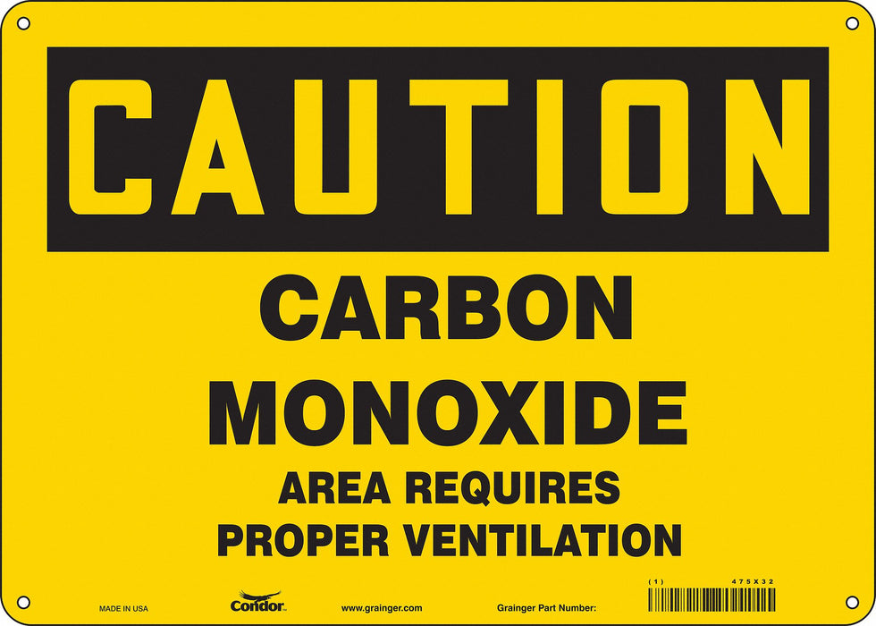 Safety Sign 10 in x 14 in Aluminum