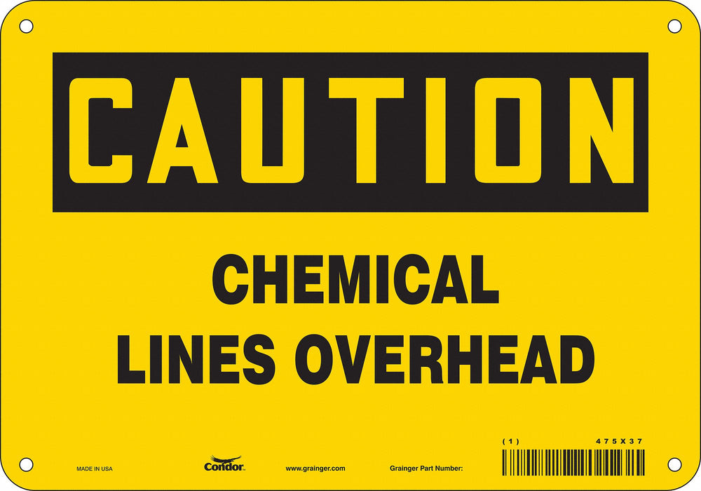 Chemical Sign 7 in x 10 in Aluminum