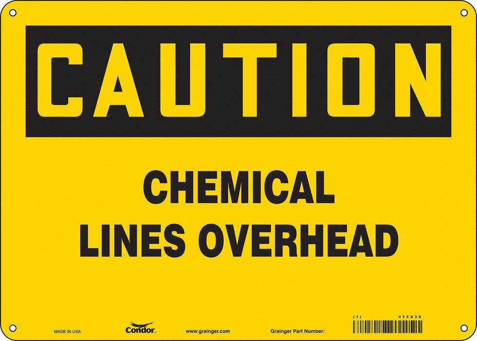 Safety Sign 10 in x 14 in Aluminum