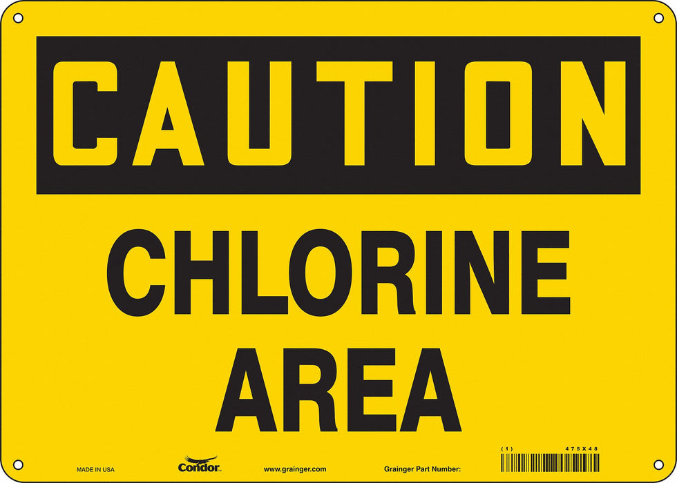 Safety Sign 10 inx14 in Polyethylene