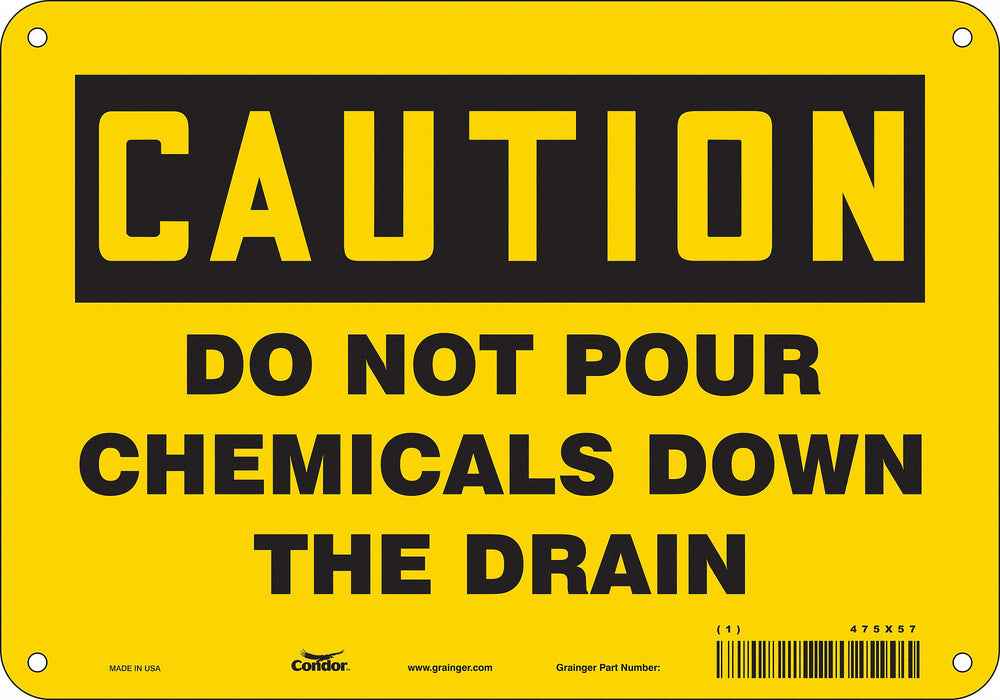 Chemical Sign 7 in x 10 in Aluminum