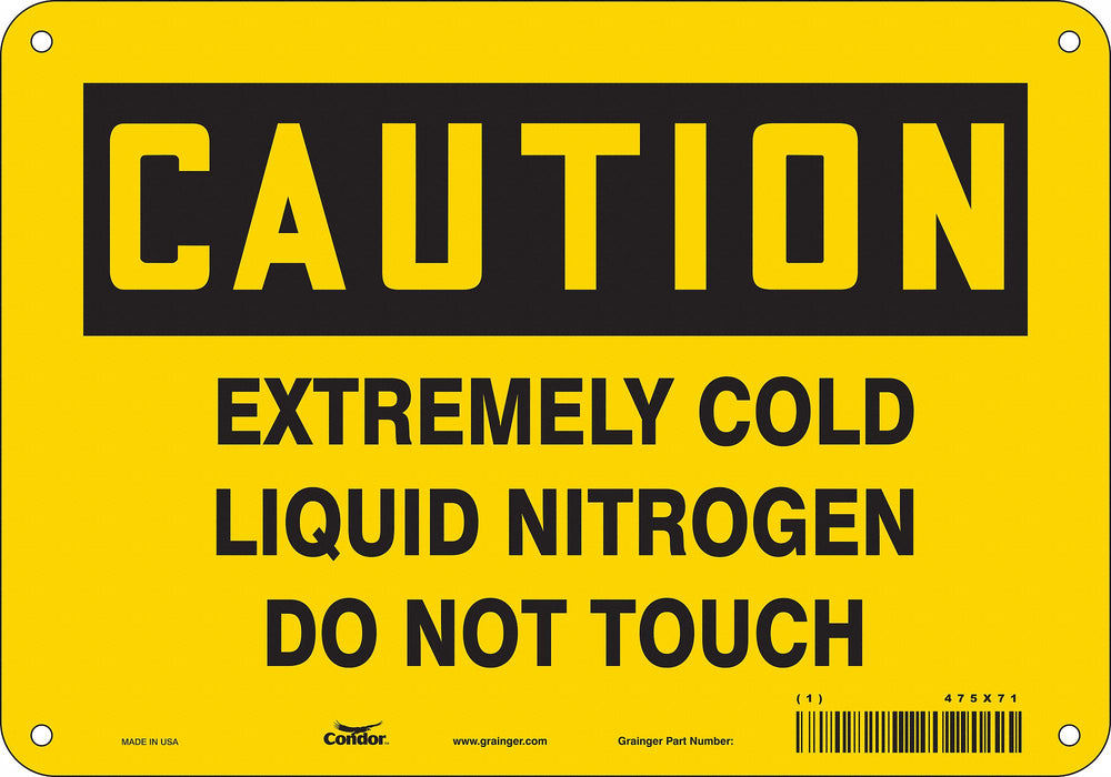 Safety Sign 7 inx10 in Polyethylene