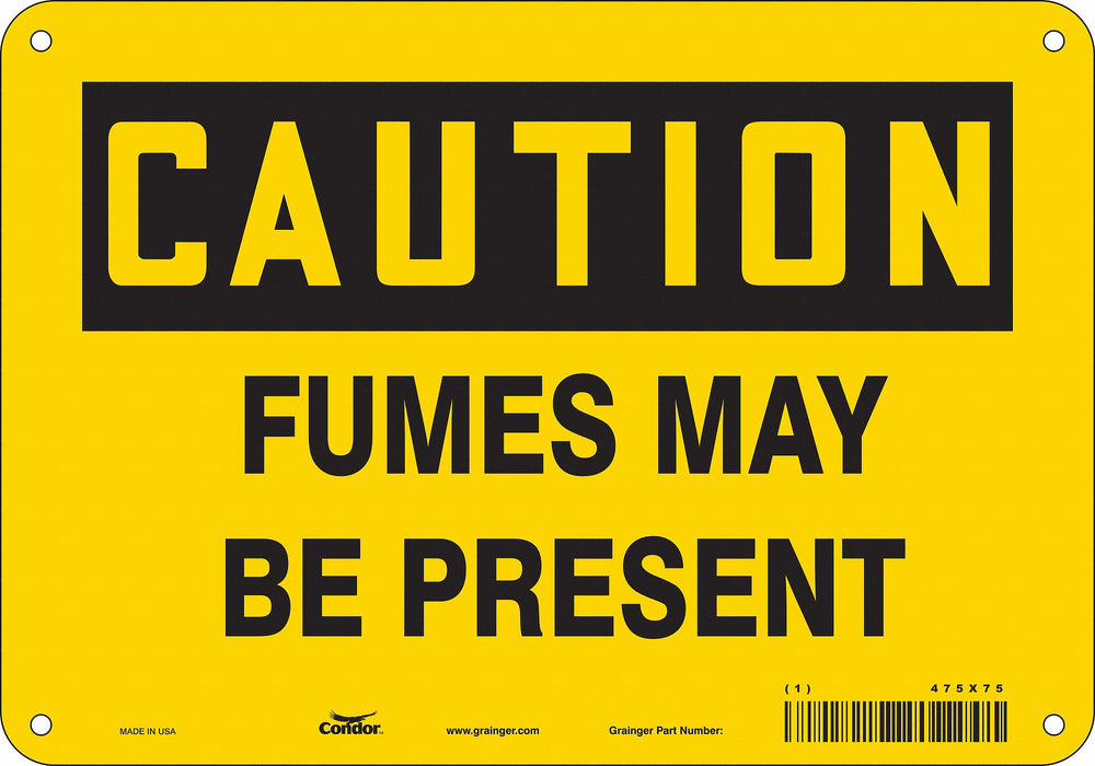 Chemical Sign 7 in x 10 in Aluminum