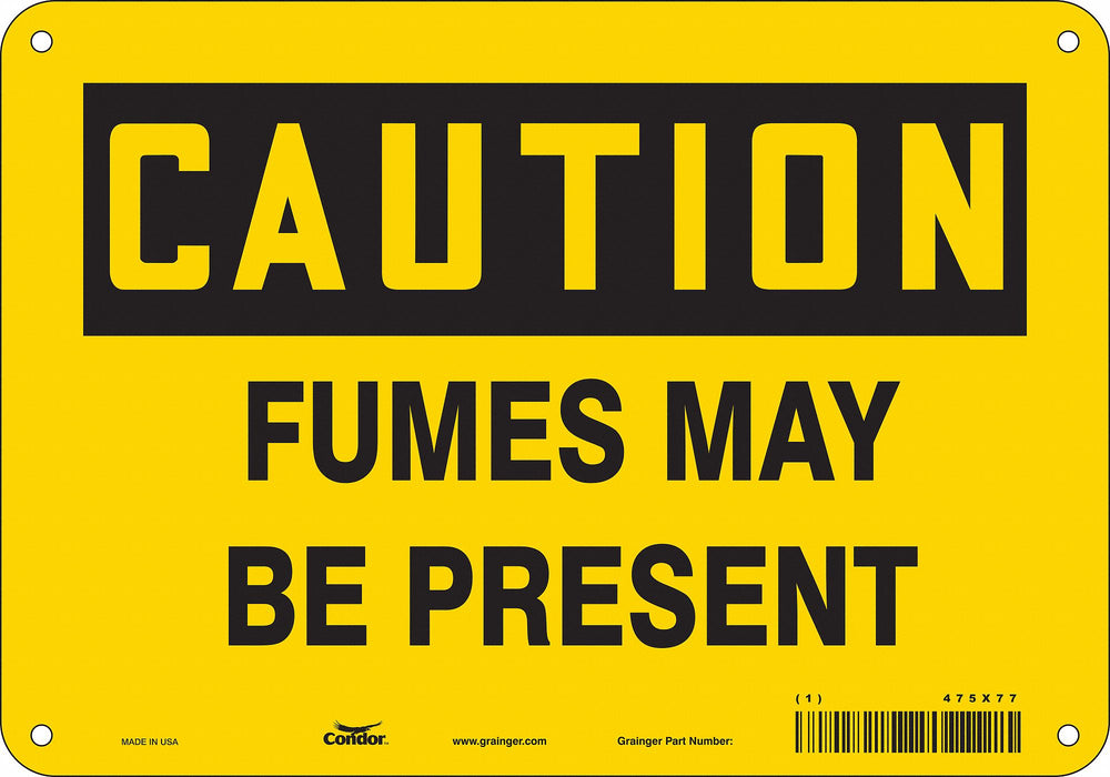 Safety Sign 7 in x 10 in Polyethylene