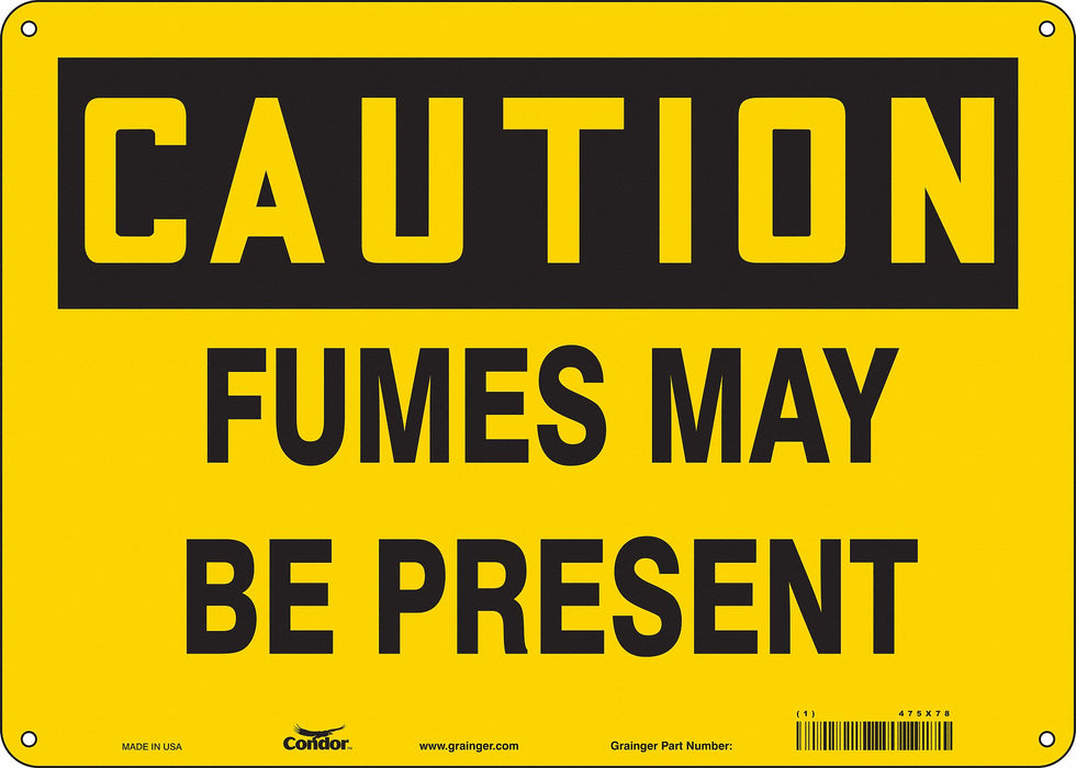 Safety Sign 10 in x 14 in Polyethylene