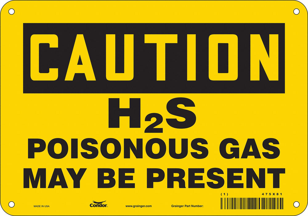 J8203 Chemical Sign 7 in x 10 in Aluminum