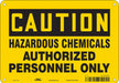 Chemical Sign 7 in x 10 in Aluminum