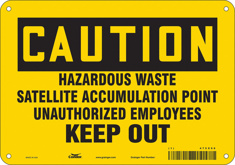 Safety Sign 7 inx10 in Polyethylene