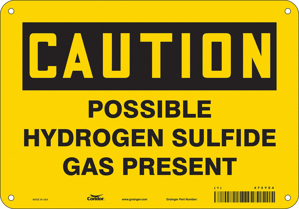 Safety Sign 7 in x 10 in Polyethylene