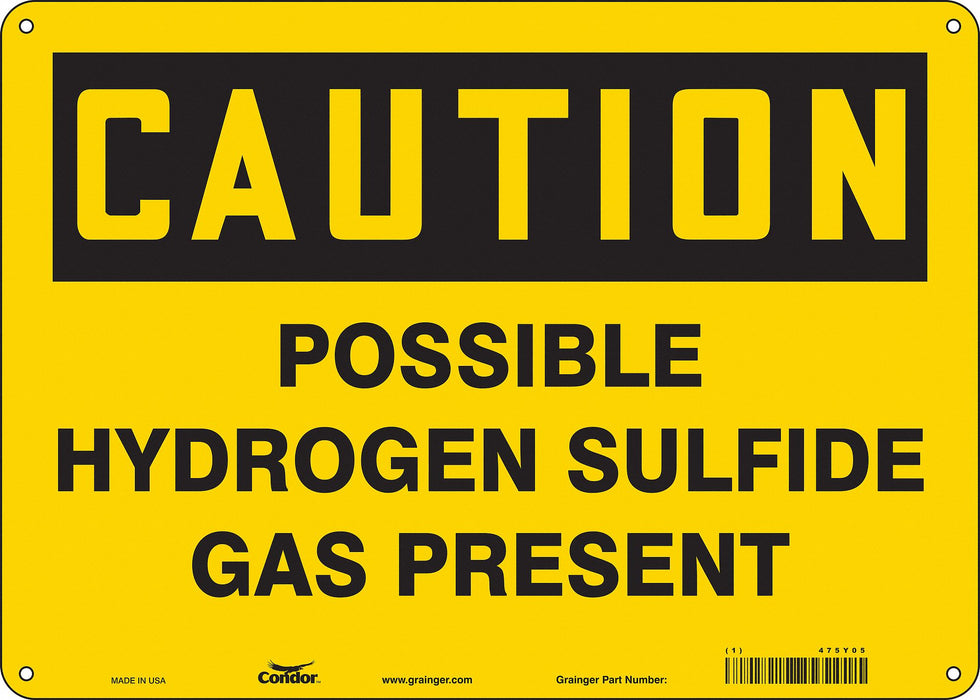 Safety Sign 10 in x 14 in Polyethylene