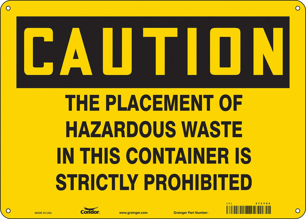 Safety Sign 10 in x 14 in Aluminum