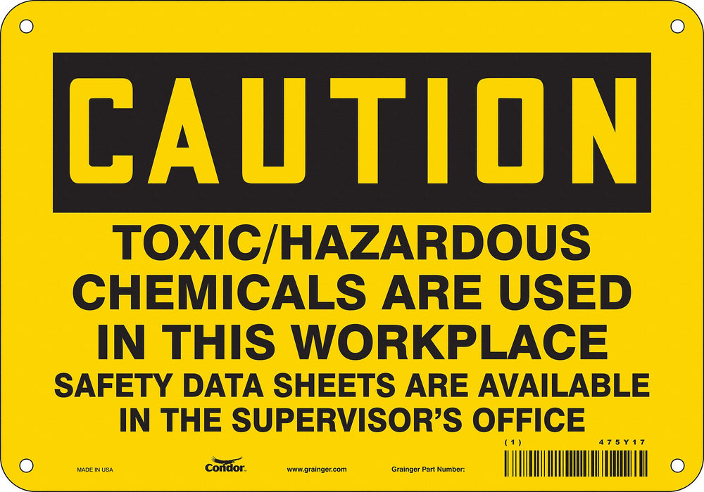 Safety Sign 7 inx10 in Polyethylene
