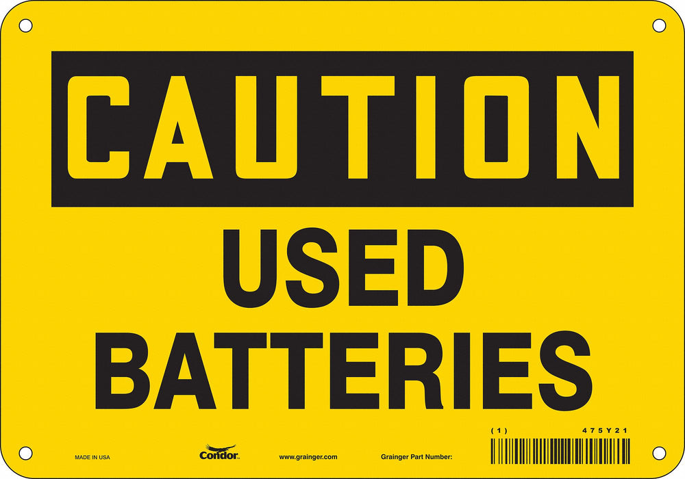 Chemical Sign 7 in x 10 in Aluminum