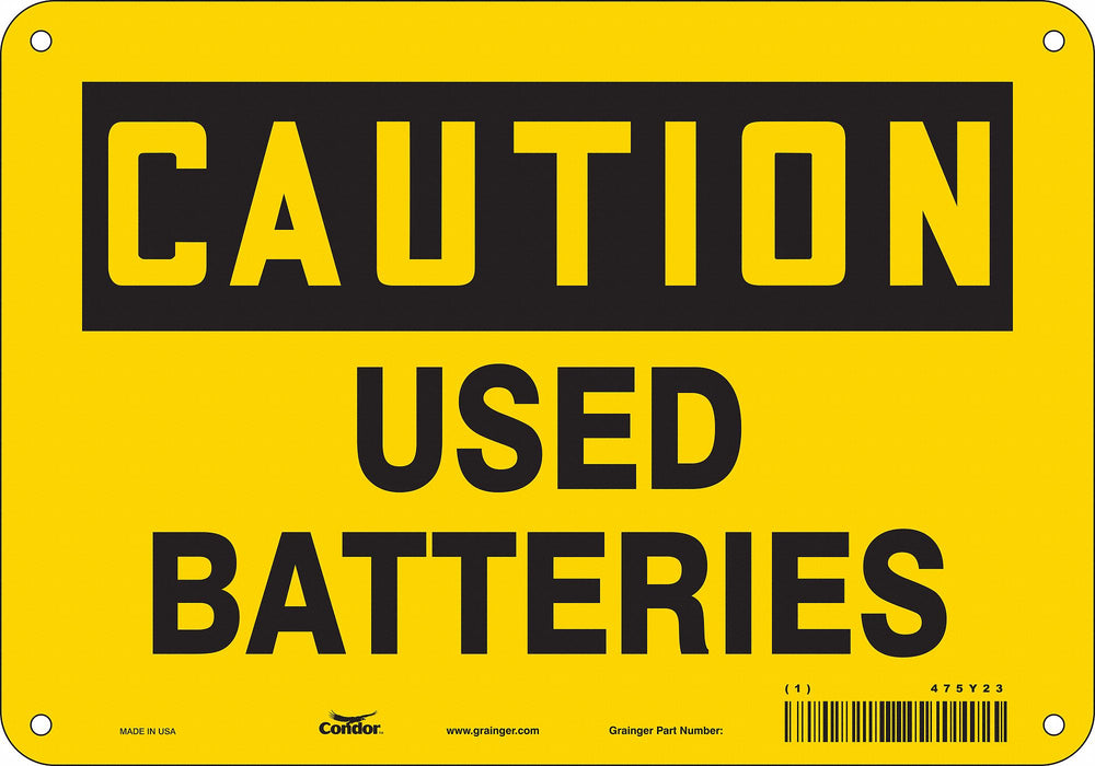 Safety Sign 7 inx10 in Polyethylene
