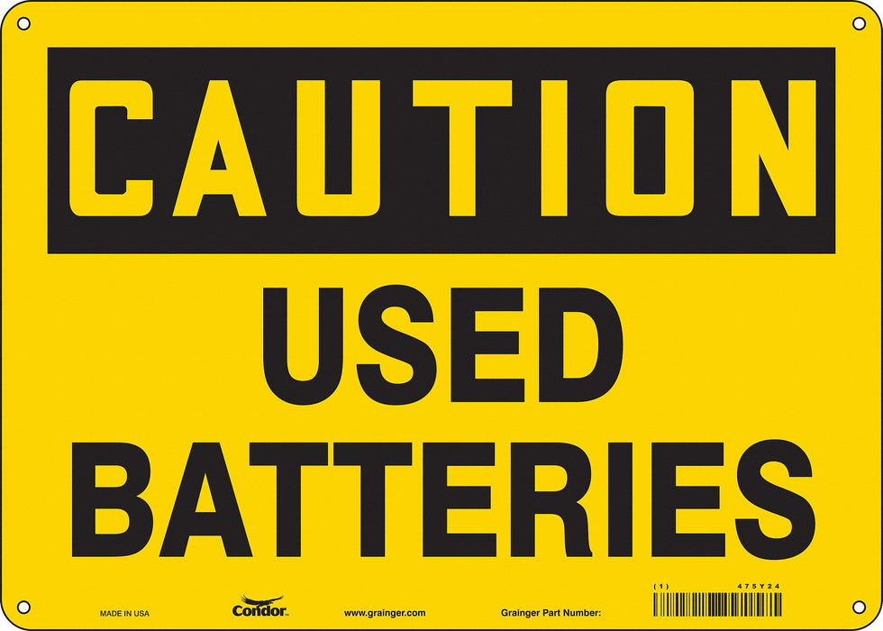 Safety Sign 10 inx14 in Polyethylene