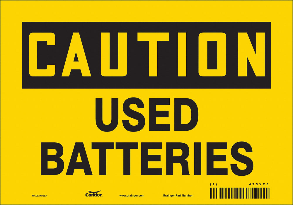 Safety Sign 7 inx10 in Vinyl