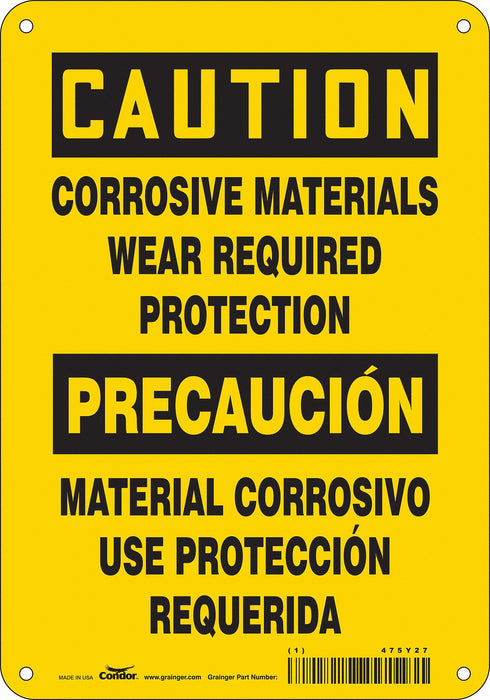 Safety Sign 10 in x 7 in Aluminum