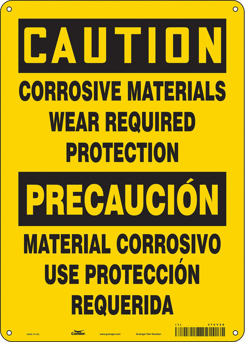 Safety Sign 14 in x 10 in Aluminum