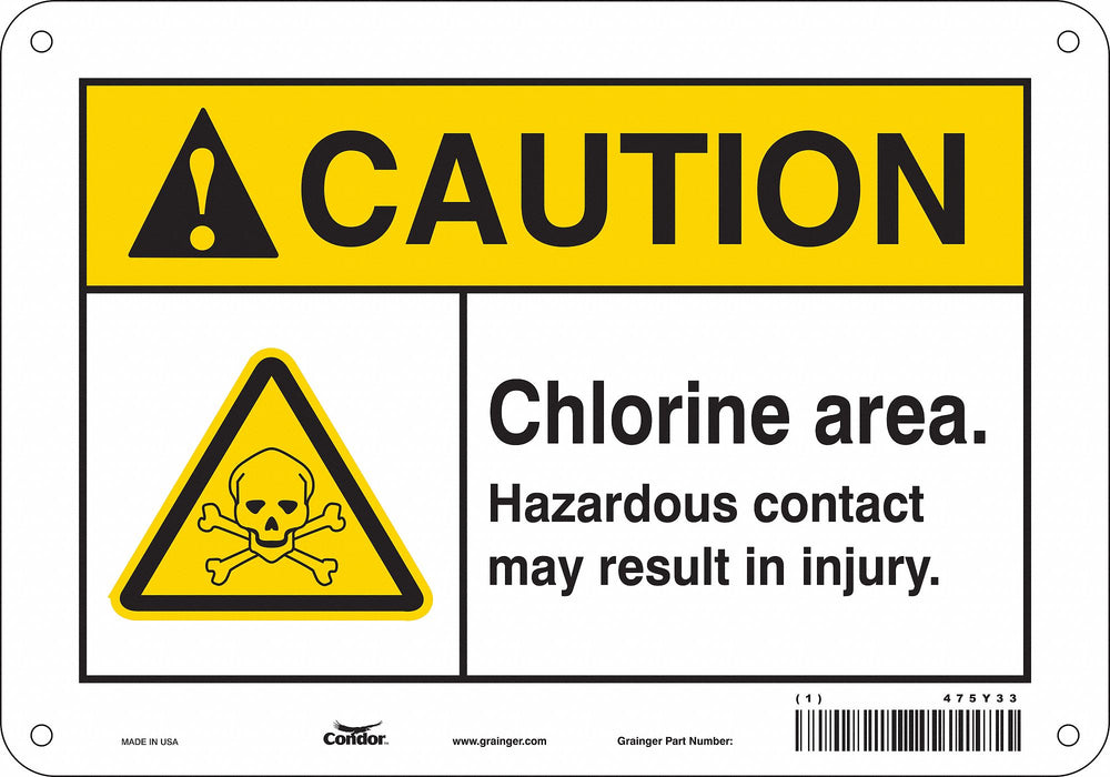 Chemical Sign 7 in x 10 in Aluminum