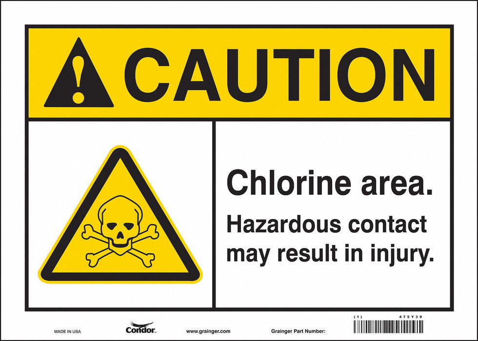 Safety Sign 10 in x 14 in Vinyl