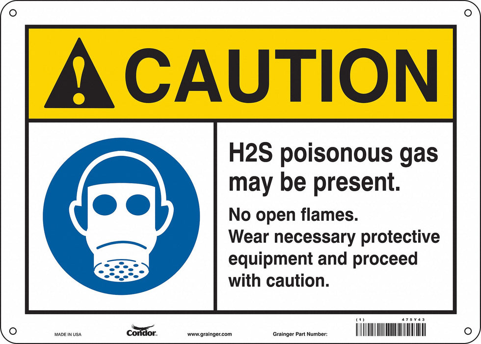 Safety Sign 10 in x 14 in Polyethylene