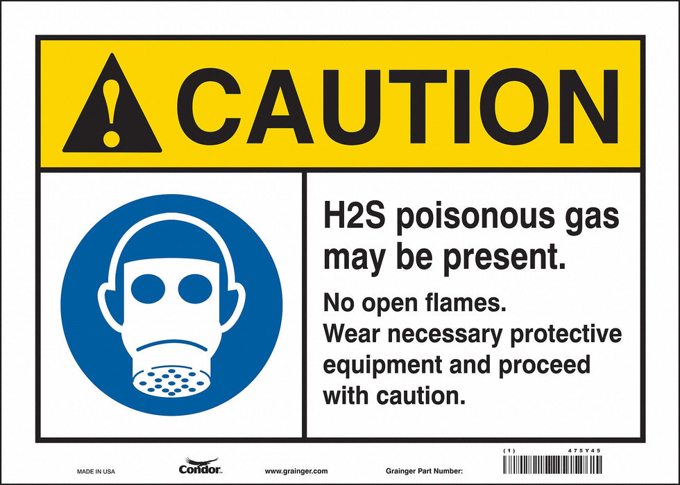 Safety Sign 10 in x 14 in Vinyl