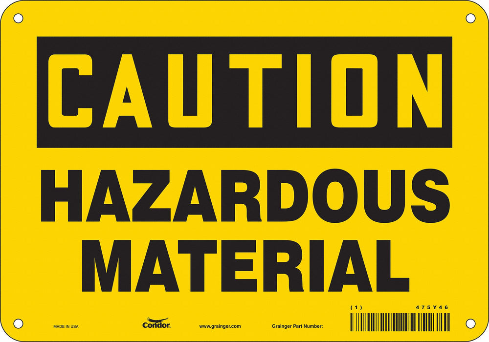 Chemical Sign 7 in x 10 in Aluminum