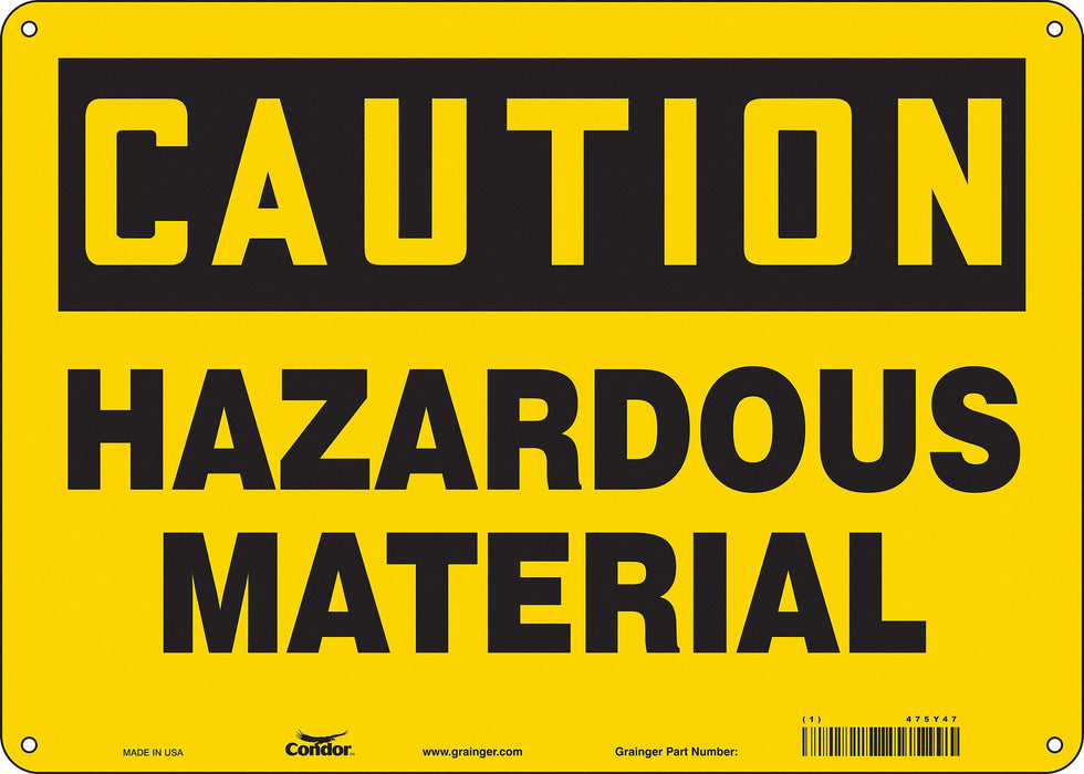Safety Sign 10 in x 14 in Aluminum