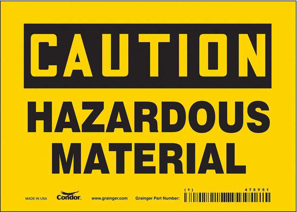 Safety Sign 5 in x 7 in Vinyl