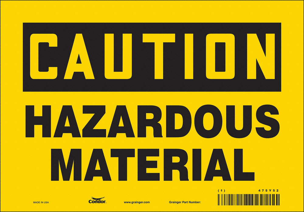 Safety Sign 7 inx10 in Vinyl