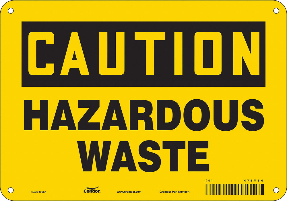 J8214 Chemical Sign 7 in x 10 in Aluminum