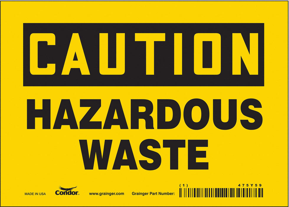J8214 Safety Sign 5 inx7 in Vinyl