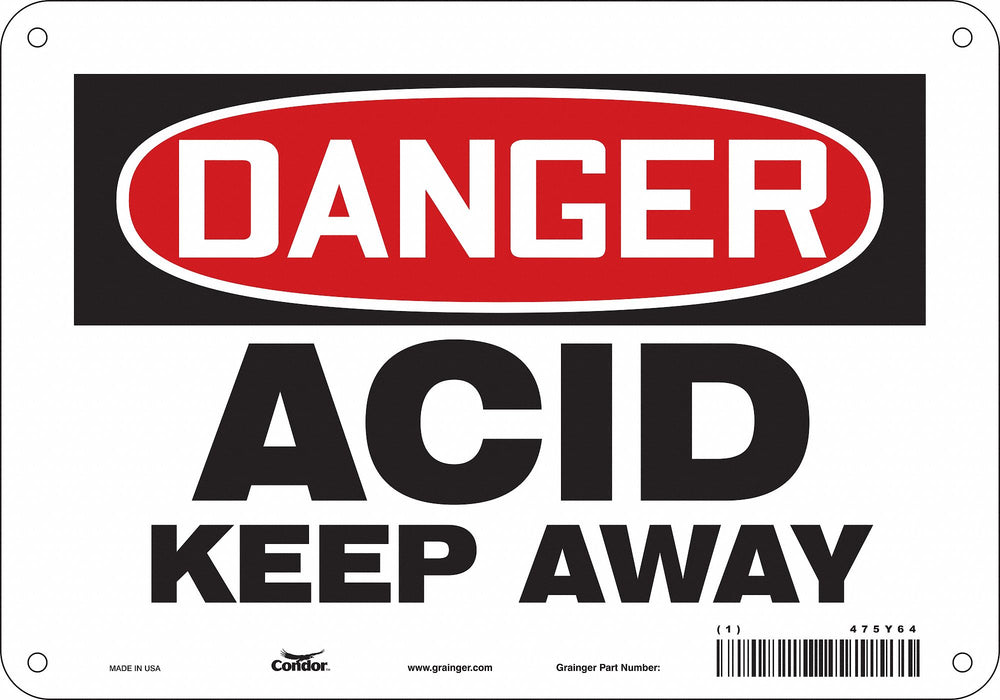 Safety Sign 7 in x 10 in Polyethylene
