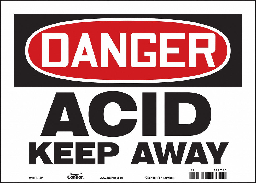 Safety Sign 10 in x 14 in Vinyl