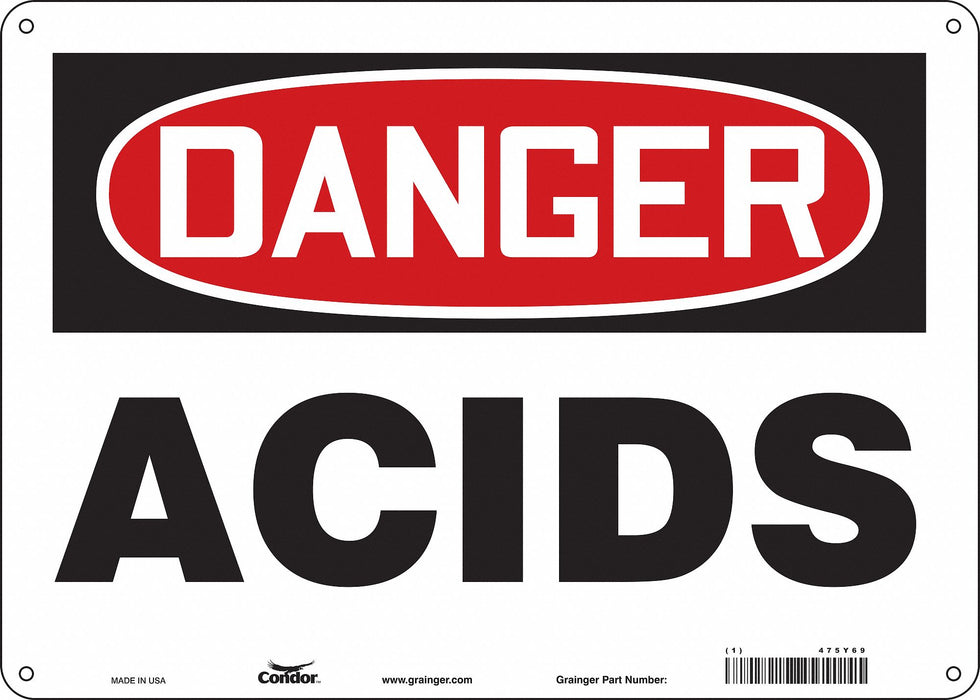 Safety Sign 10 in x 14 in Aluminum