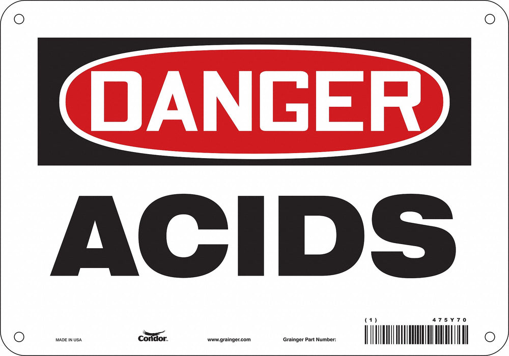 Safety Sign 7 inx10 in Polyethylene