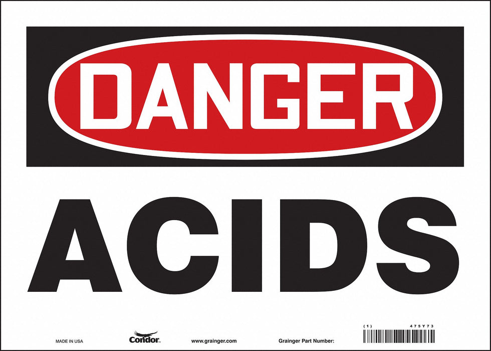 Safety Sign 10 in x 14 in Vinyl