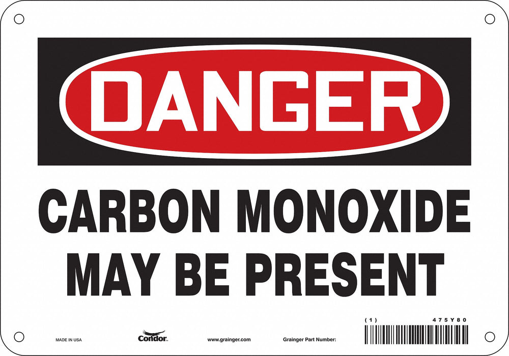 Chemical Sign 7 in x 10 in Aluminum