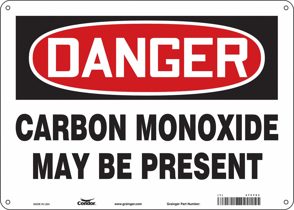 Safety Sign 10 in x 14 in Polyethylene